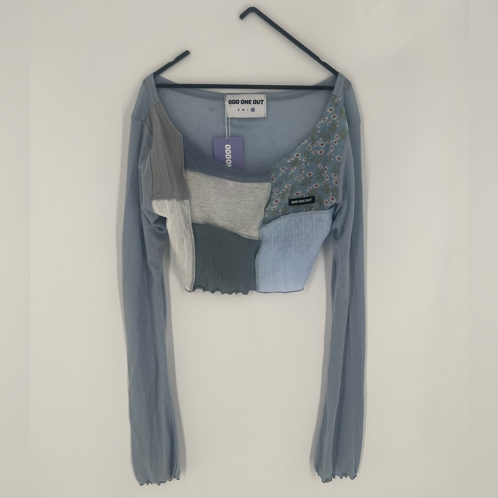 Odd One Out Patchwork Wool Blend Dainty Long Slee… - image 1